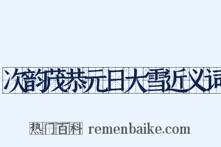 次韵茂恭元日大雪近义词是什么意思的图片